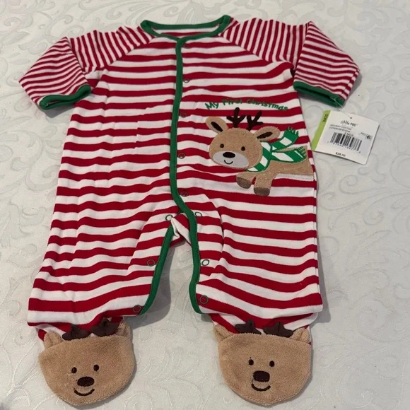 Little Me Holiday Sleeper. Size 3 months. - Picture 2 of 8